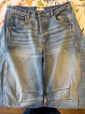 We The Free Light Blue Washed Denim Men's Shorts